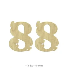 KD215 Dekoratif "8" Rakamı Ahşap Boyanabilir Obje